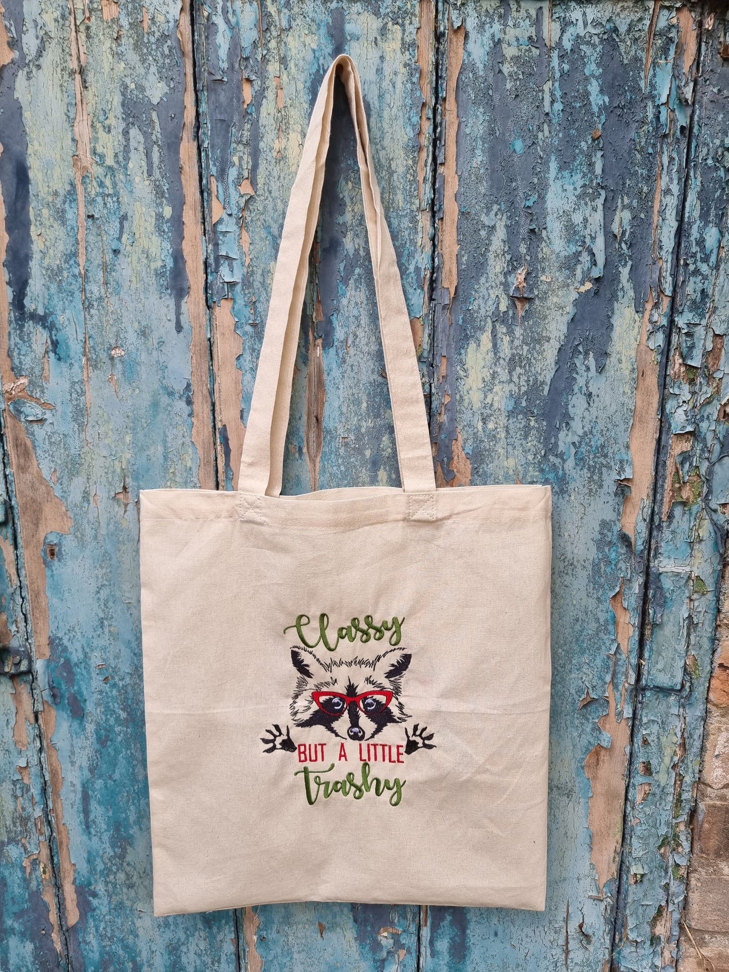 Classy But A Little Bit Trashy Embroidered Tote Bag