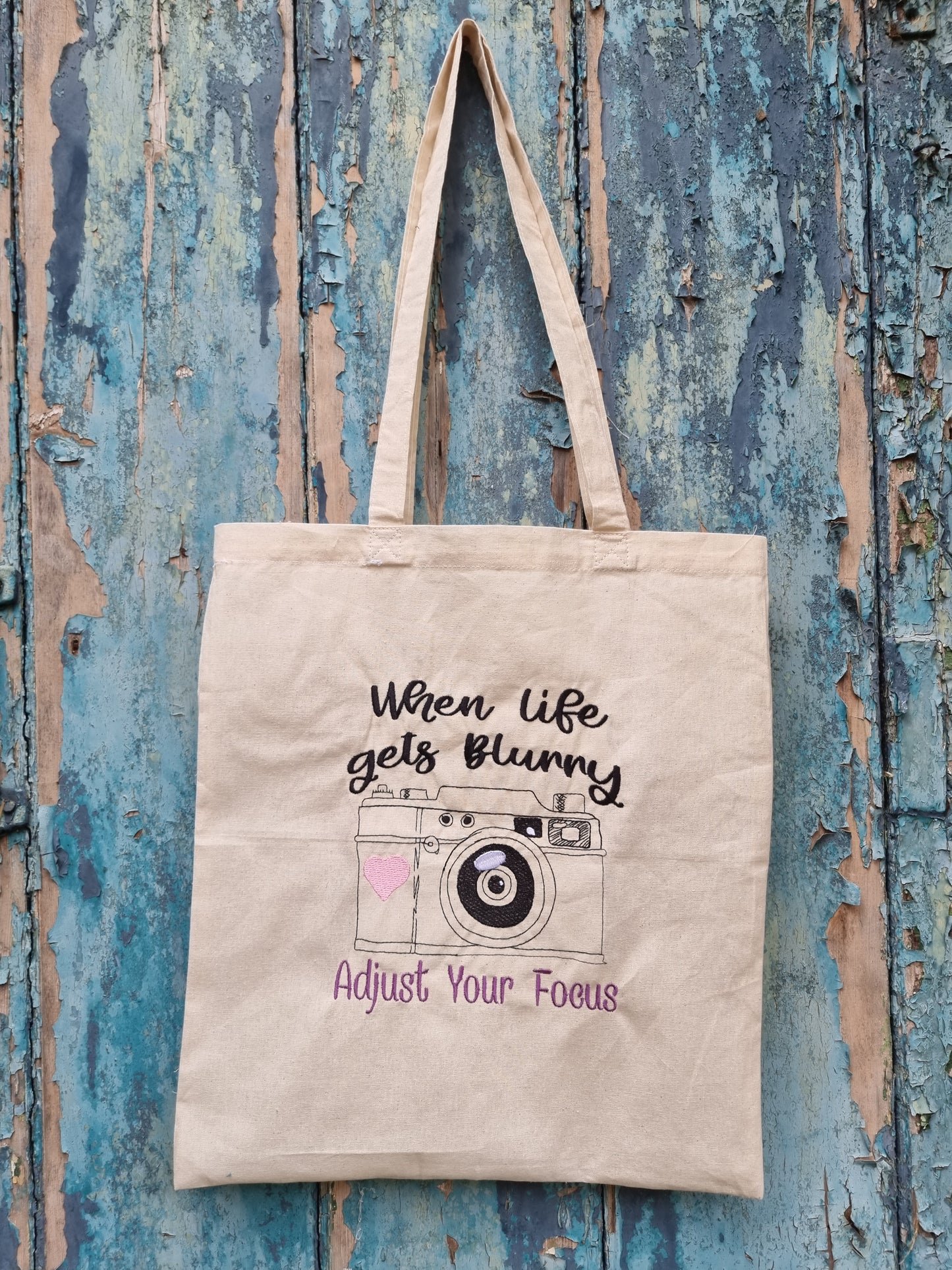 Adjust Your Focus Embroidered Tote Bag