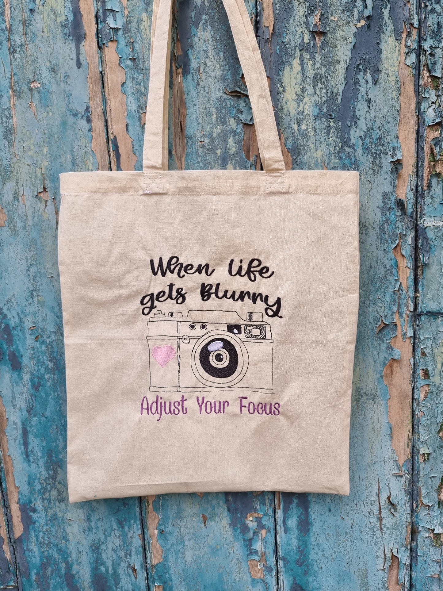 Adjust Your Focus Embroidered Tote Bag