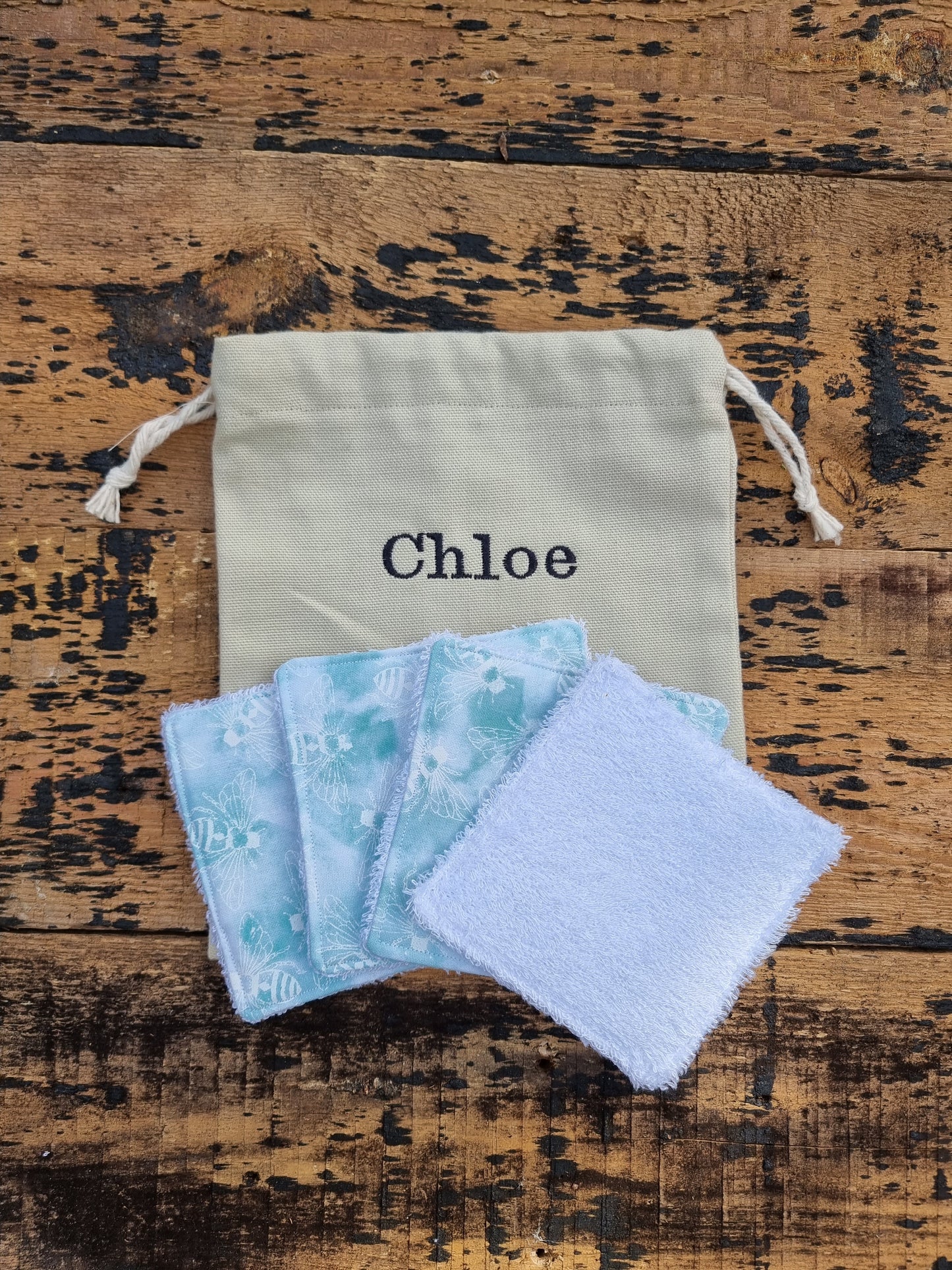 Pale Bumble Bees Reusable Bamboo Wipes