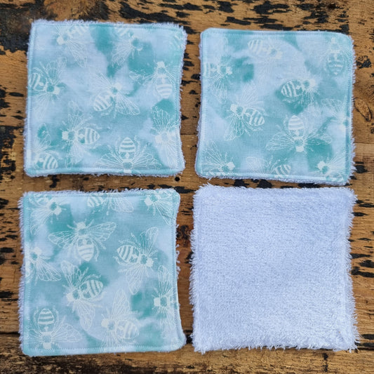 Pale Bumble Bees Reusable Bamboo Wipes