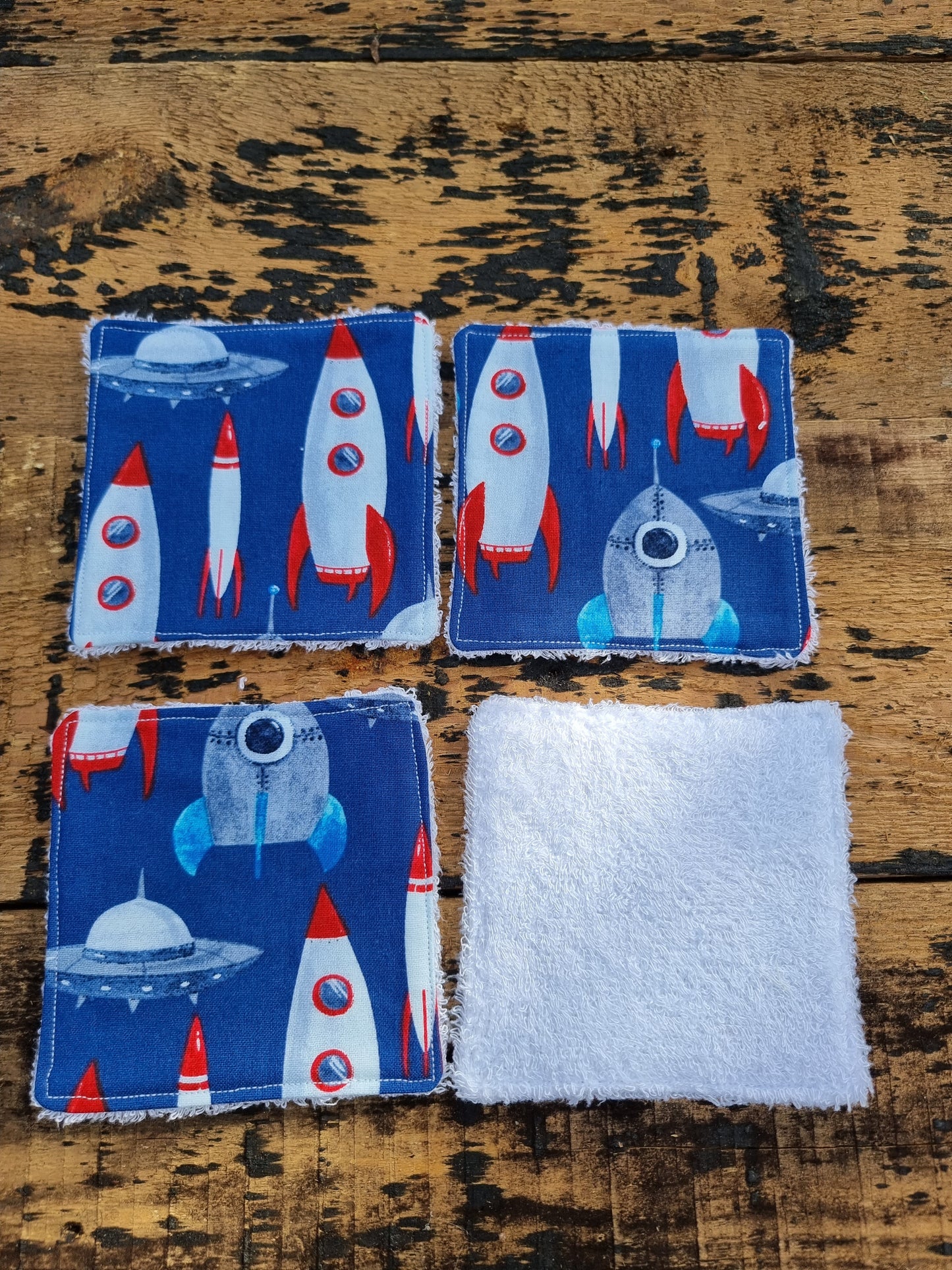 Cute Rockets Reusable Bamboo Wipes