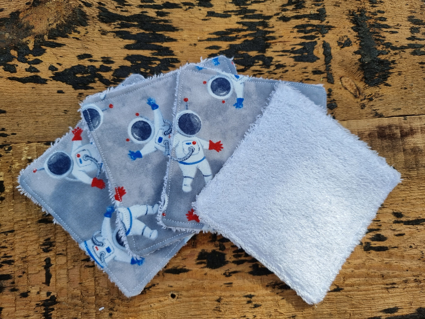 Cute Spacemen Reusable Bamboo Wipes