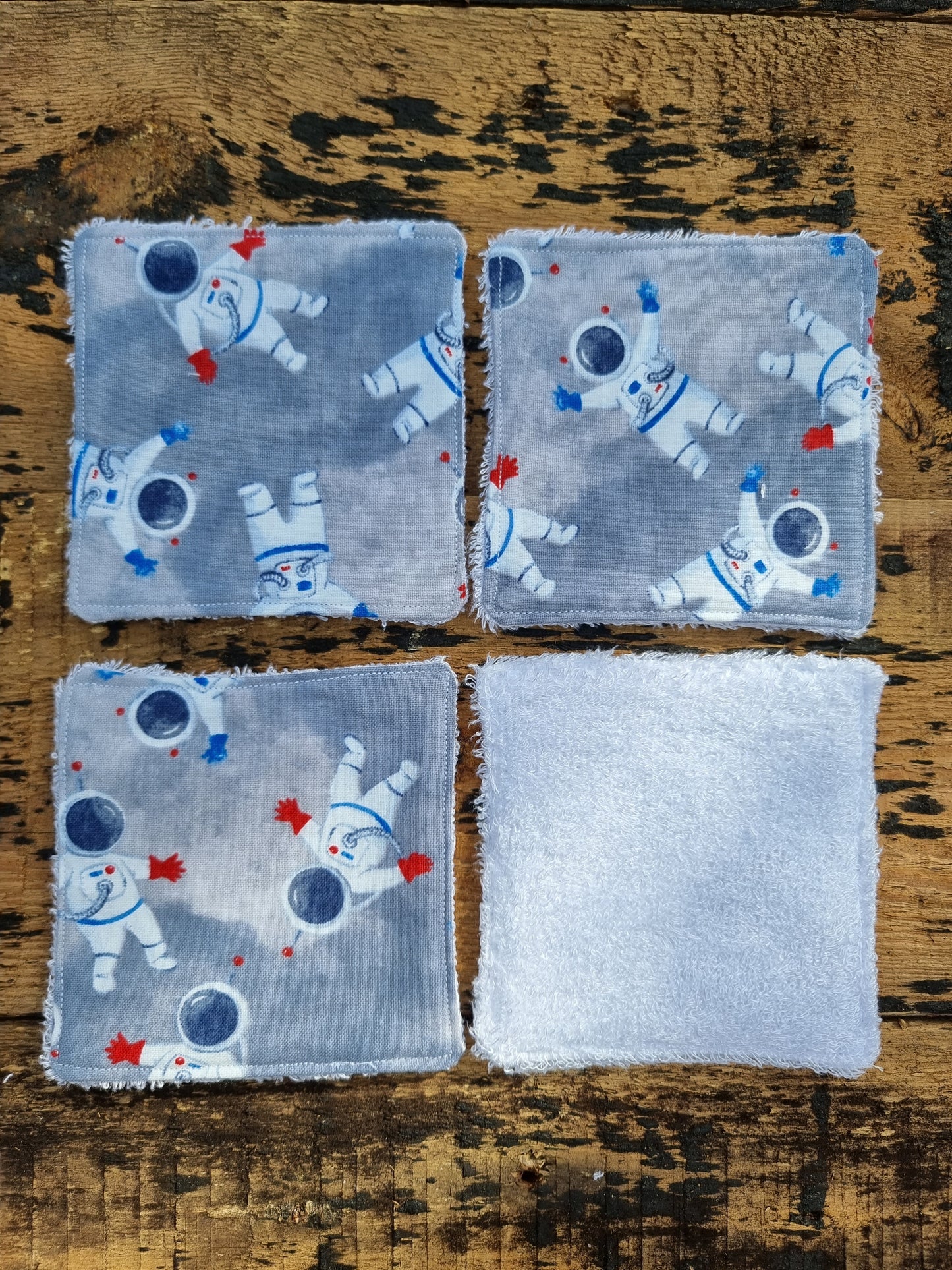 Cute Spacemen Reusable Bamboo Wipes