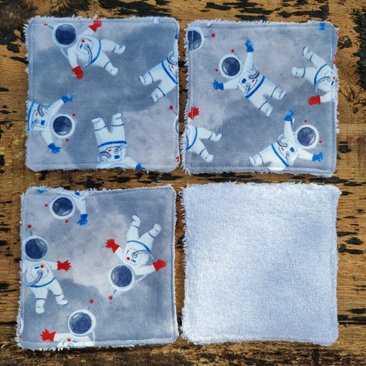 Cute Spacemen Reusable Bamboo Wipes