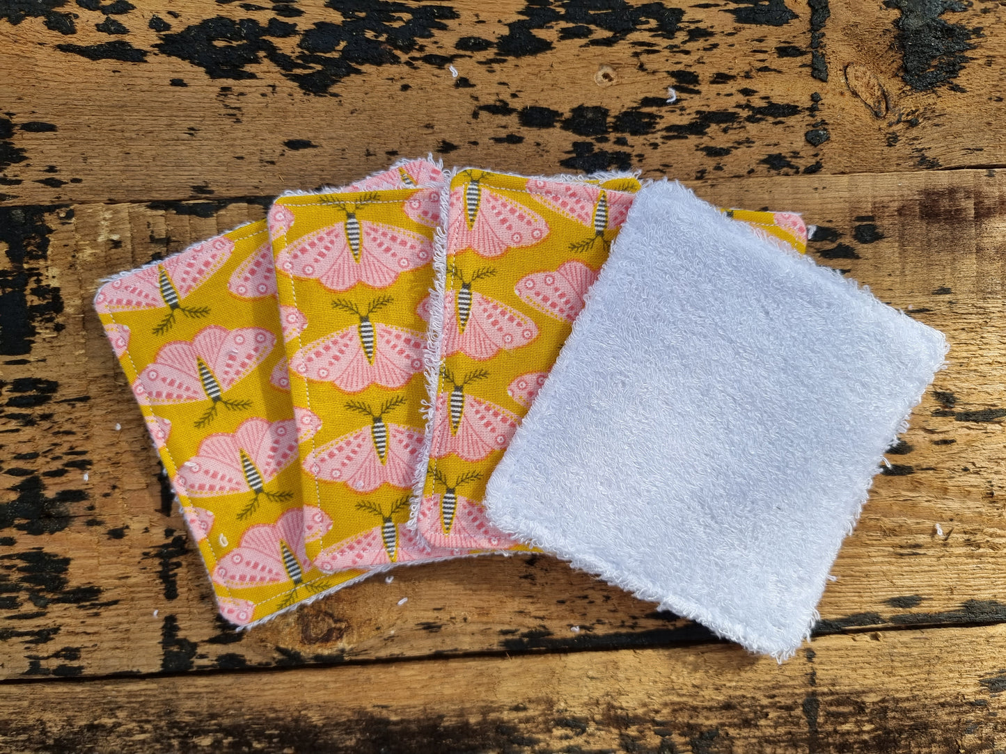 Vintage Moths Reusable Bamboo Wipes