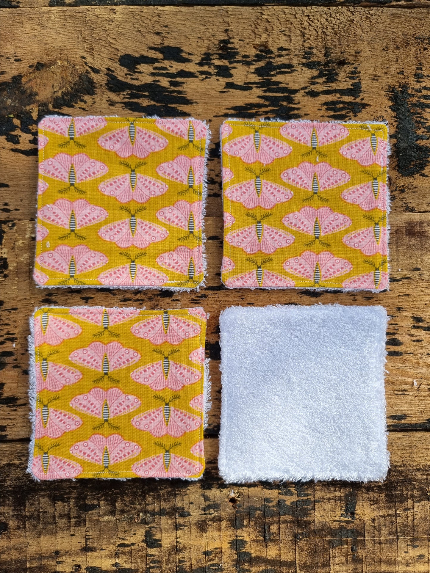 Vintage Moths Reusable Bamboo Wipes