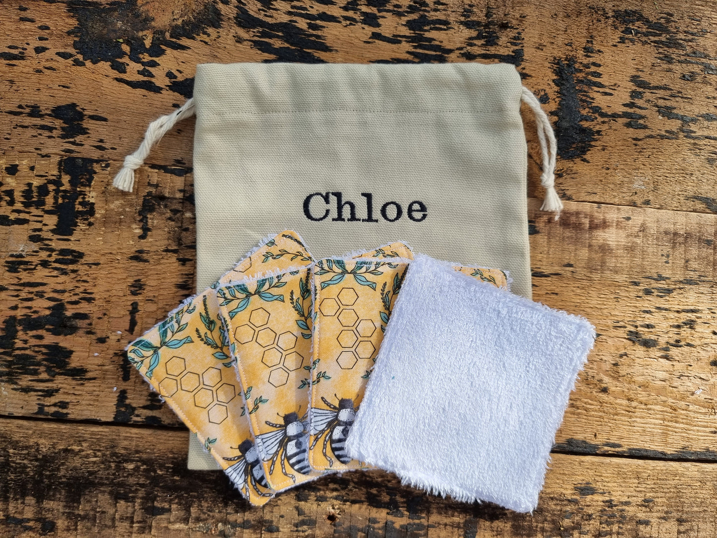 Bees And Honeycomb Reusable Bamboo Wipes