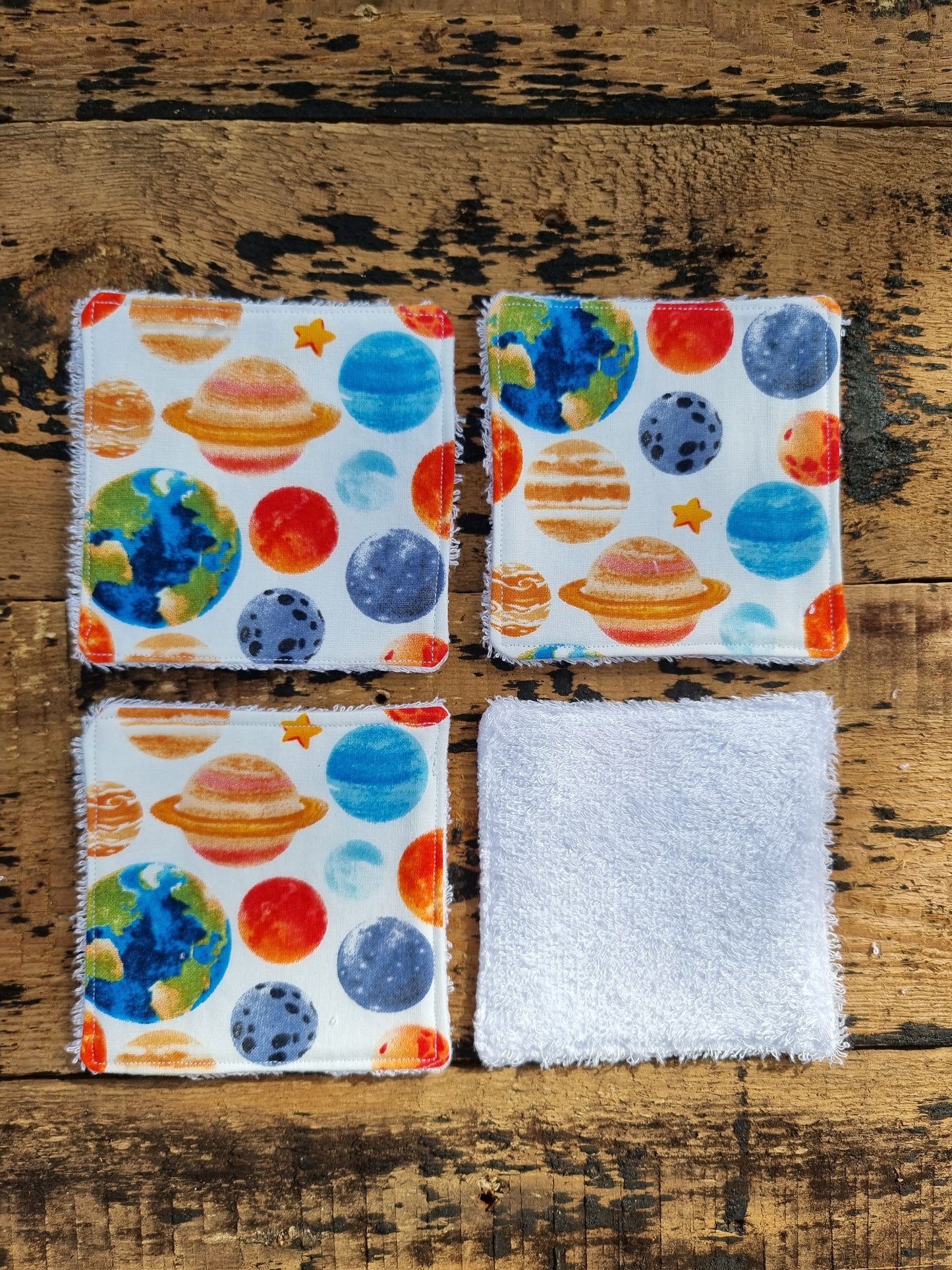 Cute Planets Reusable Bamboo Wipes