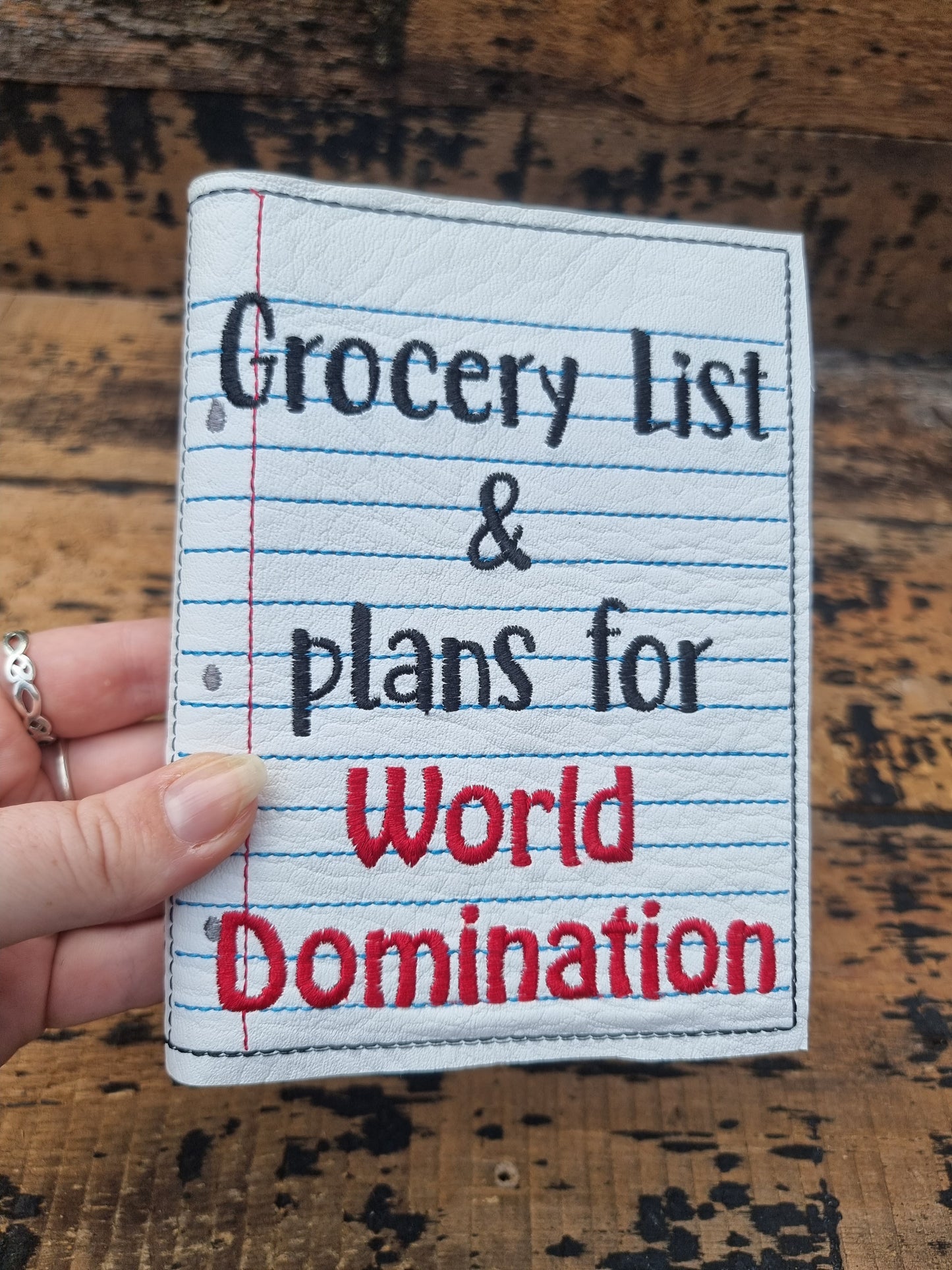 World Domination A6 Embroidered Notebooks