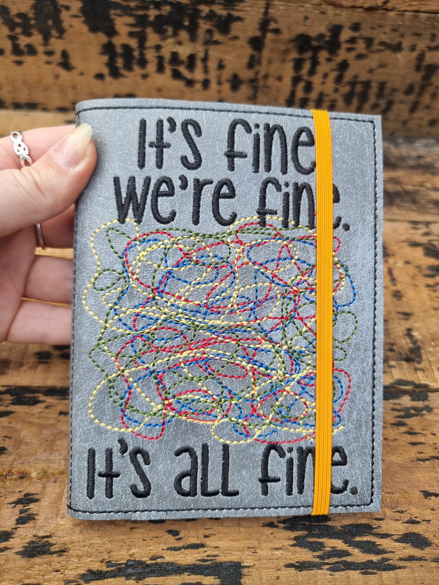 It's All Fine A6 Embroidered Notebooks