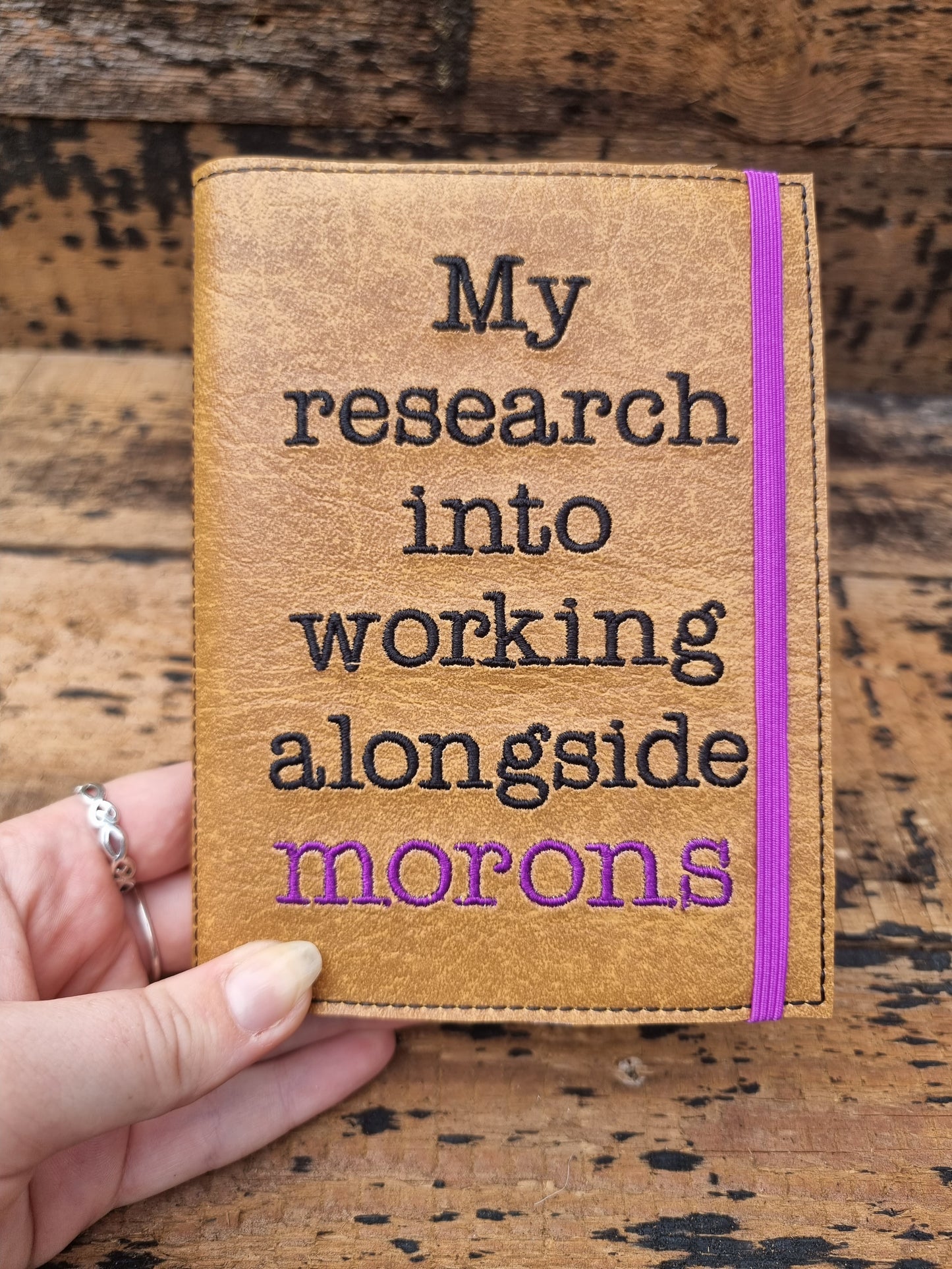 Working Alongside Morons A6 Embroidered Notebooks