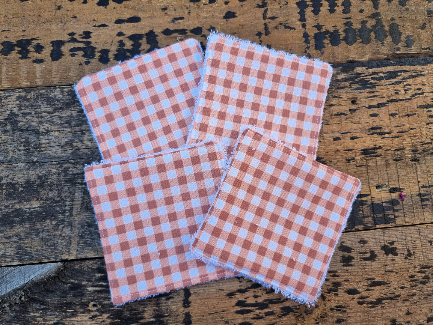 Peach Picnic Blanket Print Reusable Bamboo Wipes