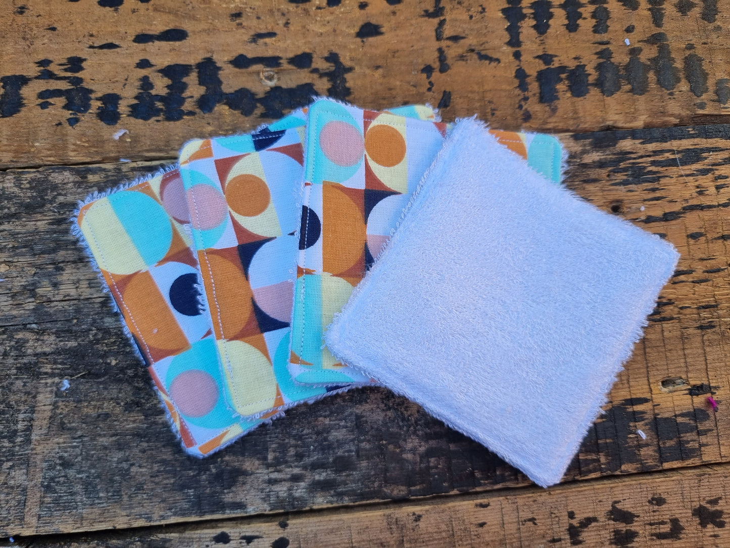 Earthy Geometric Stripes Reusable Bamboo Wipes