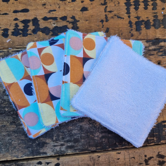 Earthy Geometric Stripes Reusable Bamboo Wipes