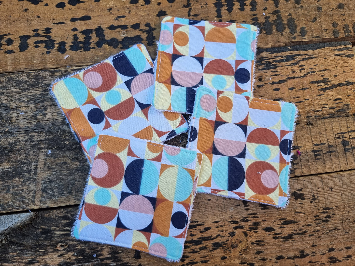 Earthy Geometric Stripes Reusable Bamboo Wipes