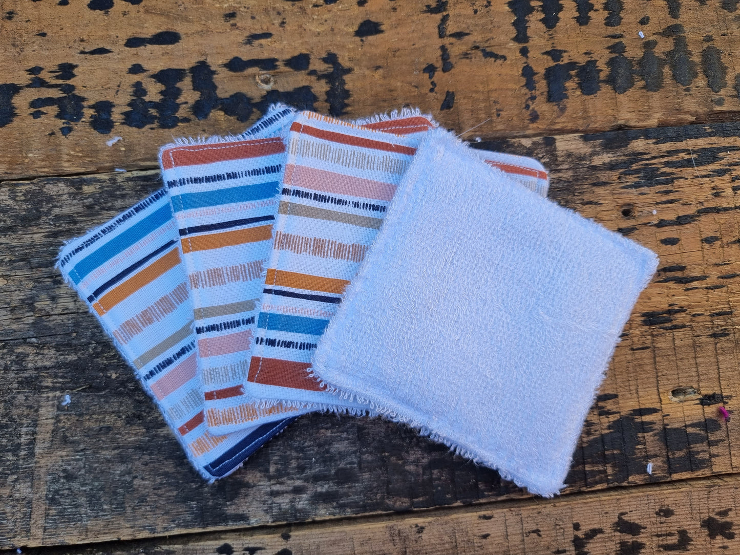 Earthy Stripes Reusable Bamboo Wipes