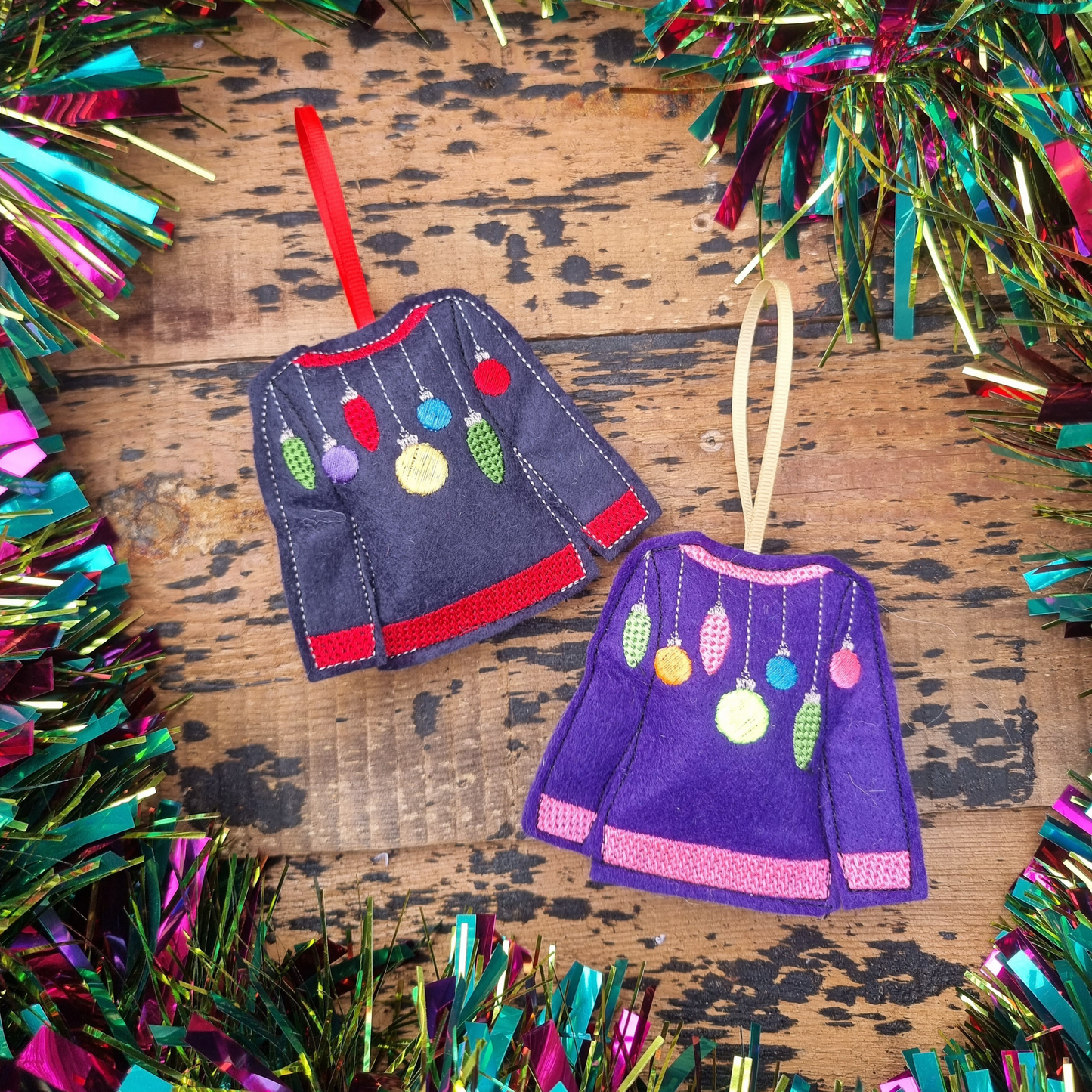 Baubles | Felt Ugly Jumper Christmas Decoration | RANDOM