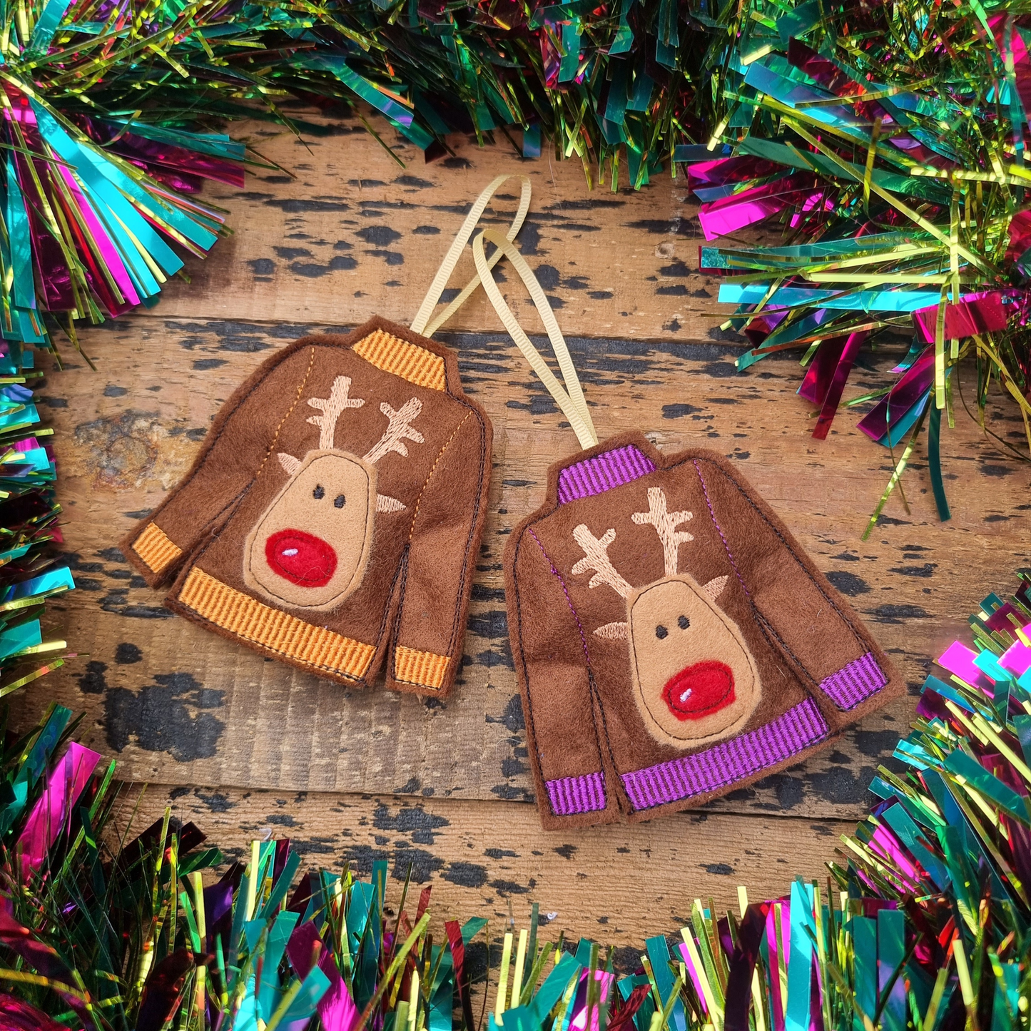 Reindeer | Felt Ugly Jumper Christmas Decoration | RANDOM