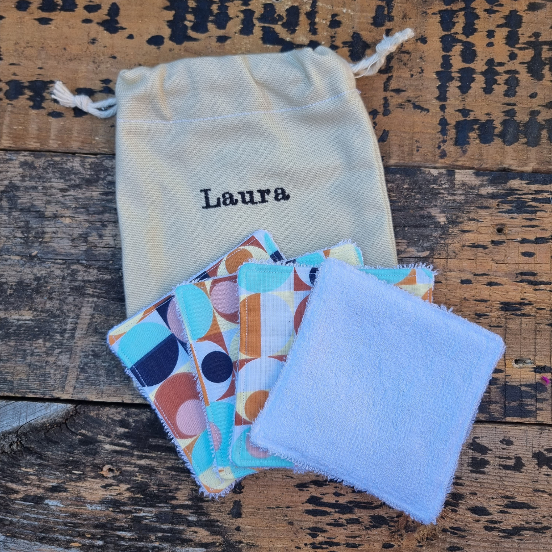 Earthy Geometric Stripes Reusable Bamboo Wipes