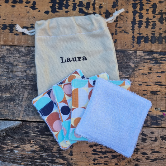 Earthy Geometric Stripes Reusable Bamboo Wipes