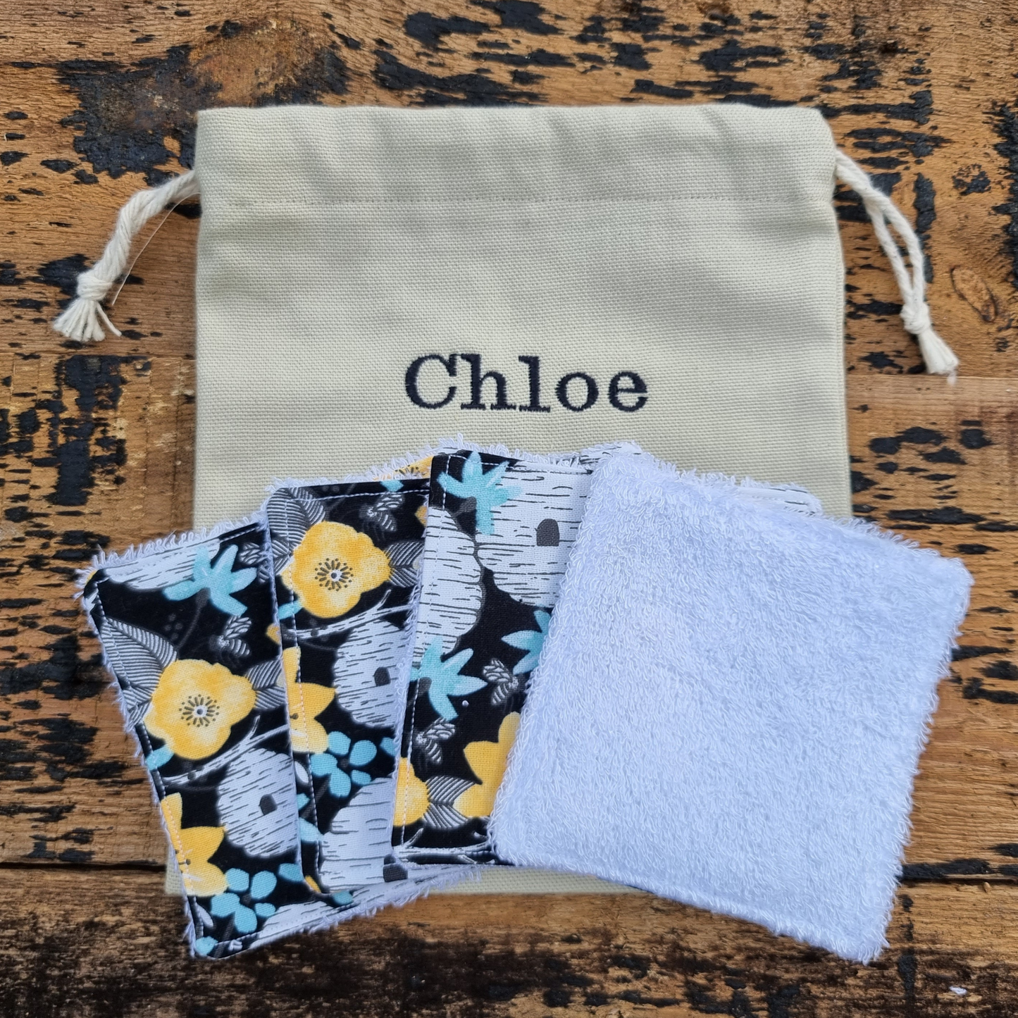 Floral Beehives Reusable Bamboo Wipes