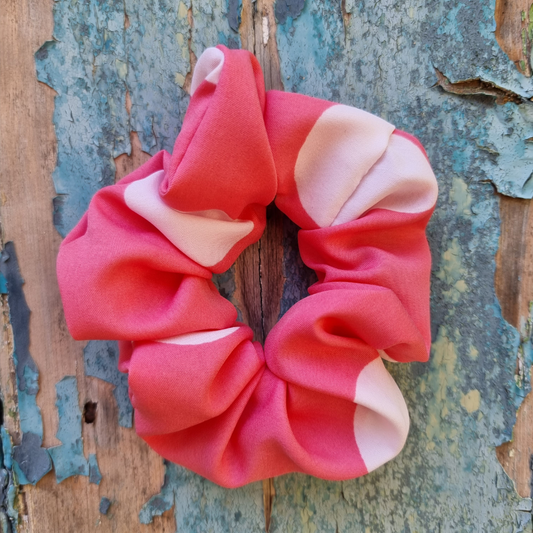 Dusty Pink Polka Dot Super Soft Crepe Scrunchie | Hair Tie