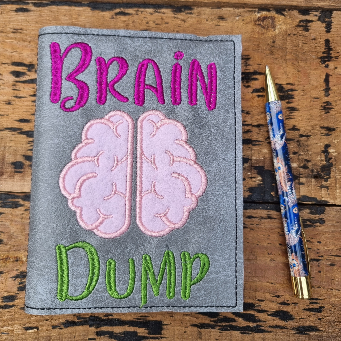 Brain Dump A6 Embroidered Notebooks