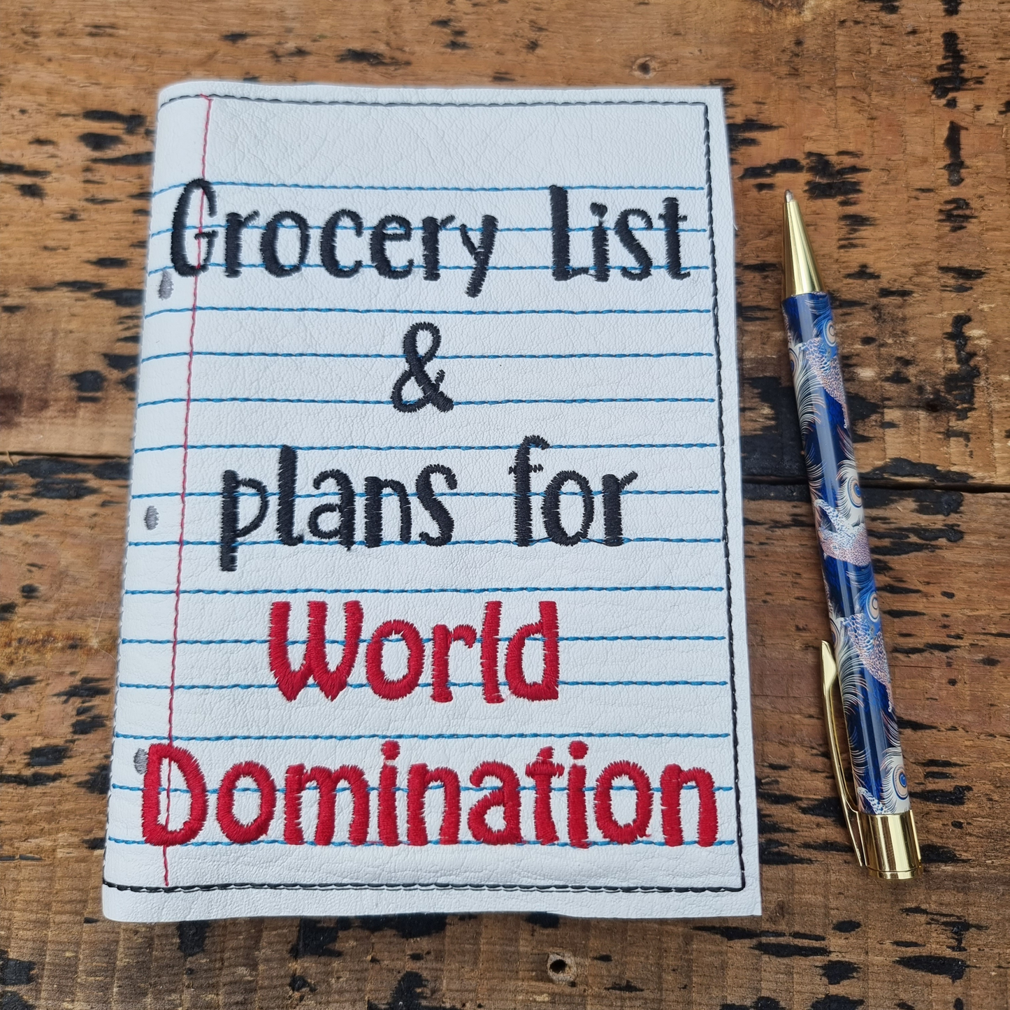 World Domination A6 Embroidered Notebooks