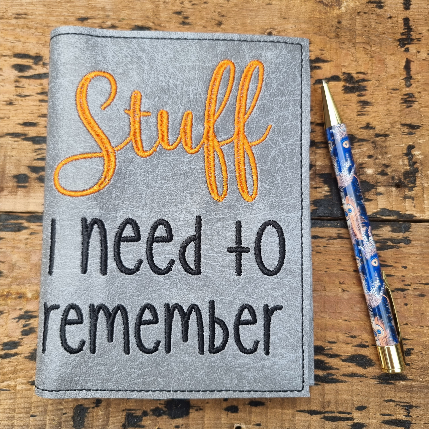 Stuff I Need To Remember A6 Embroidered Notebooks