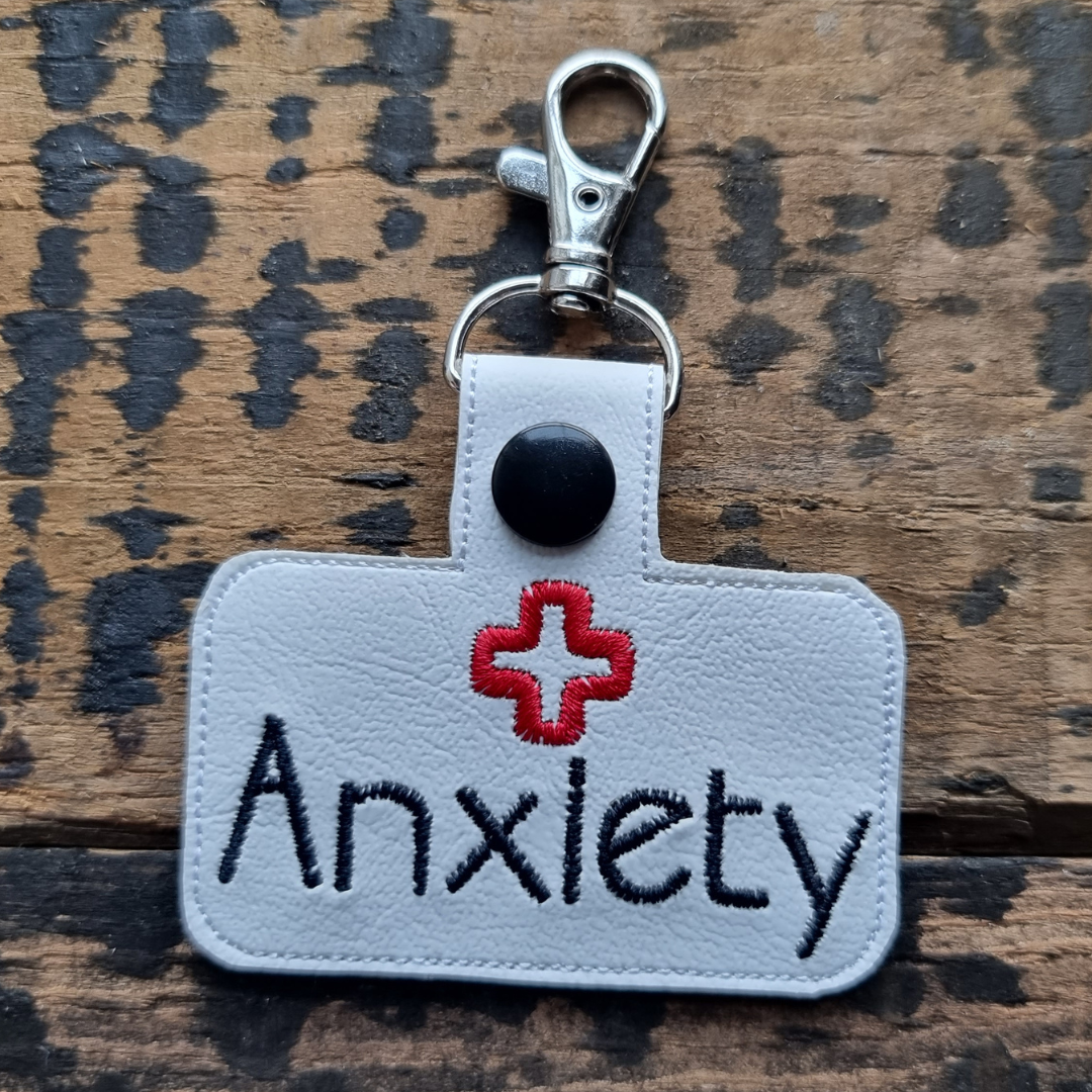 Anxiety | Medical Alert Embroidered Keychain