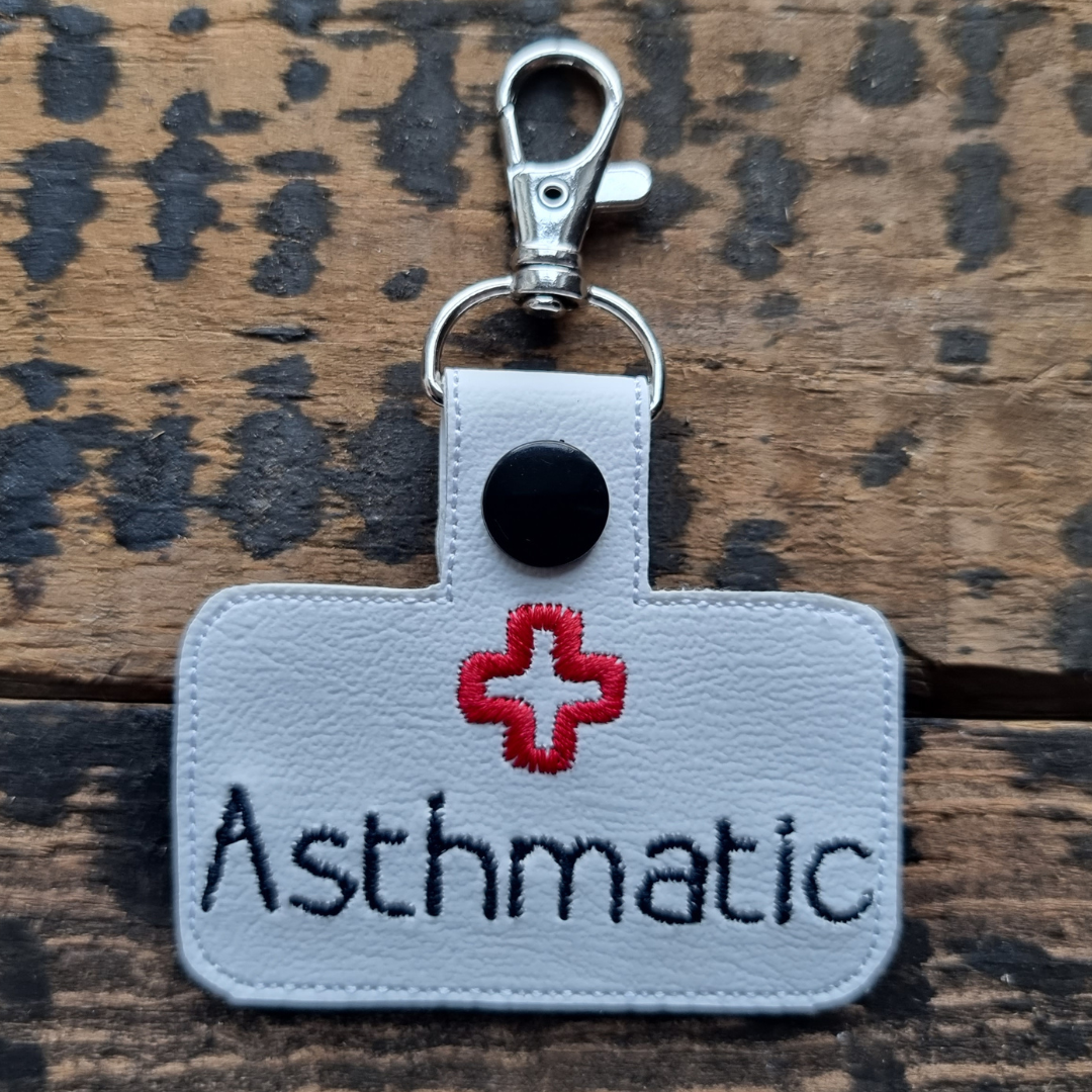 Asthmatic | Medical Alert Embroidered Keychain