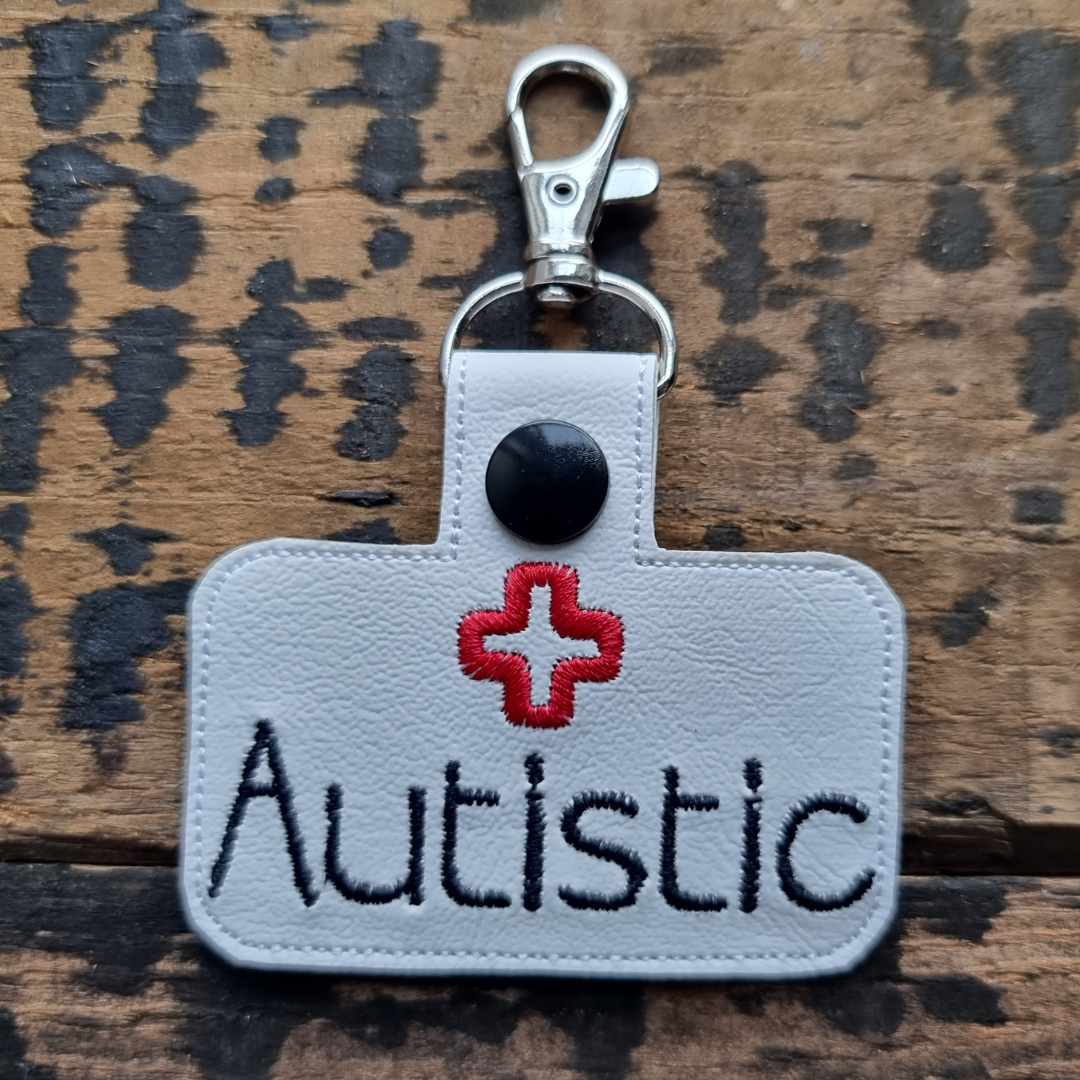 Autistic | Medical Alert Embroidered Keychain