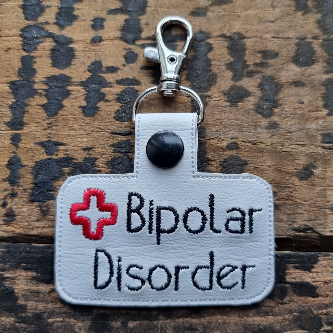 Bipolar Disorder | Medical Alert Embroidered Keychain