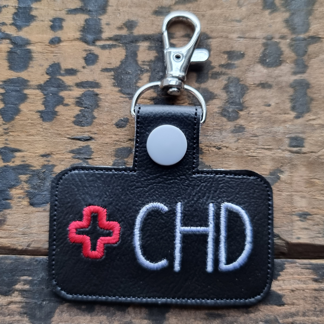 CHD | Medical Alert Embroidered Keychain