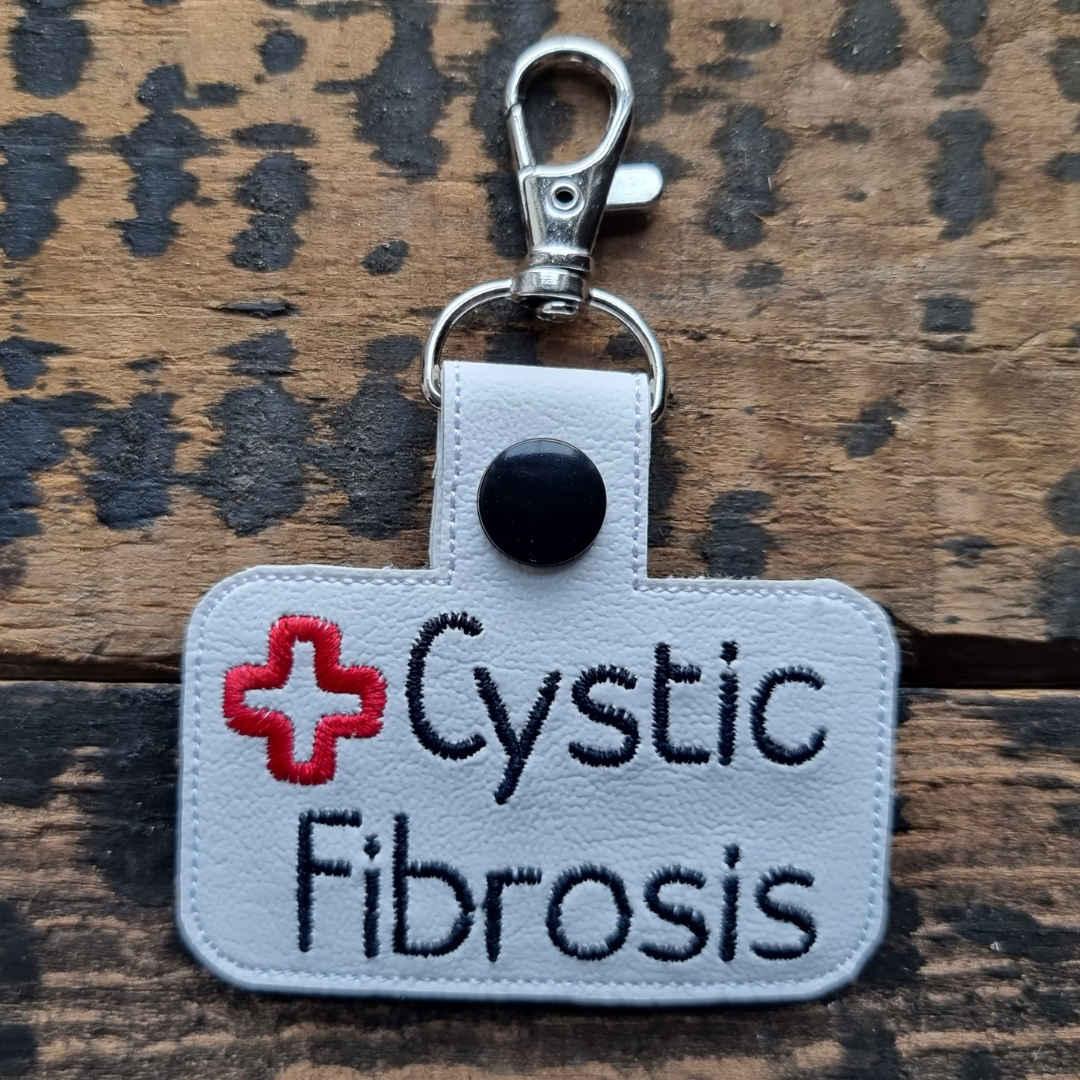 Cystic Fibrosis | Medical Alert Embroidered Keychain