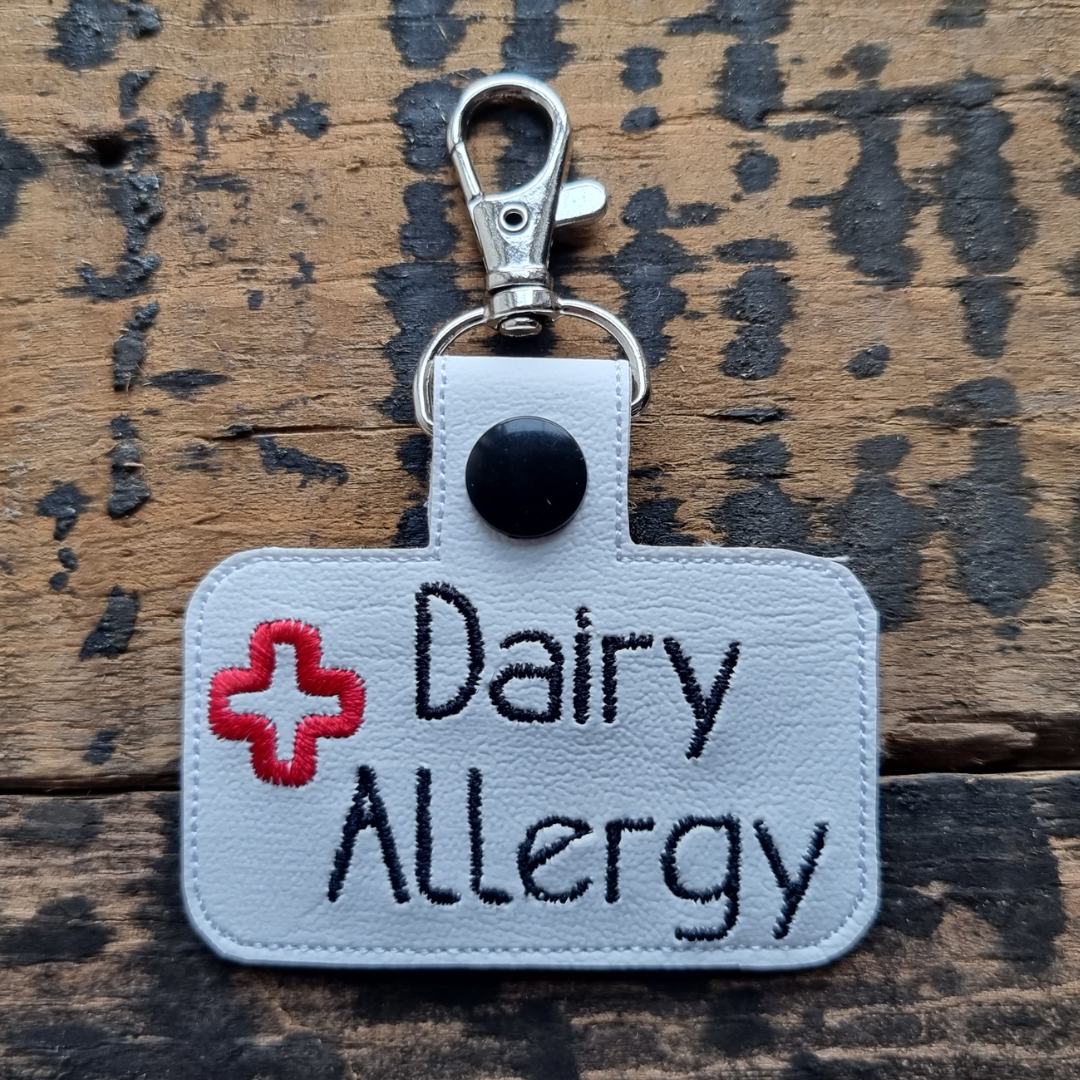 Dairy Allergy | Medical Alert Embroidered Keychain