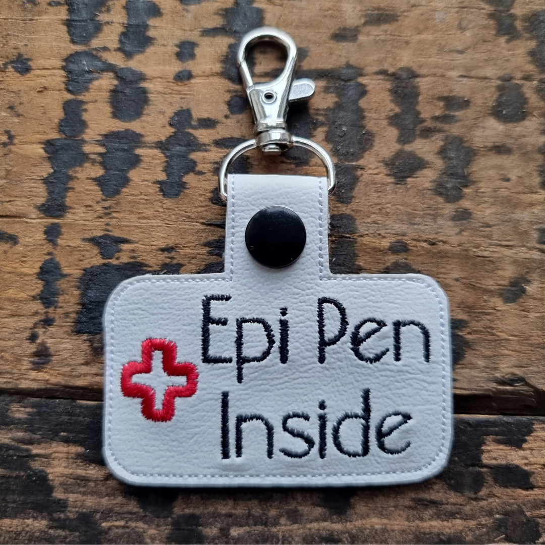 Epi Pen Inside | Medical Alert Embroidered Keychain