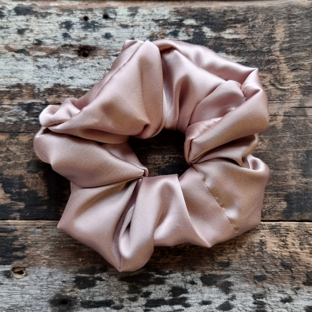 Latte Super Soft Slinky Satin Scrunchie | Hair Tie