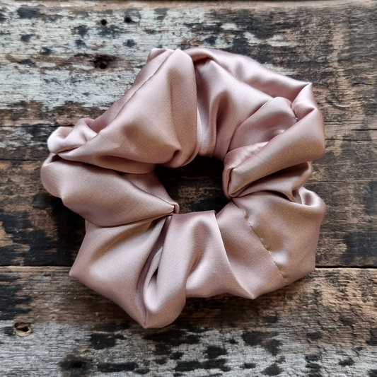 Latte Super Soft Slinky Satin Scrunchie | Hair Tie