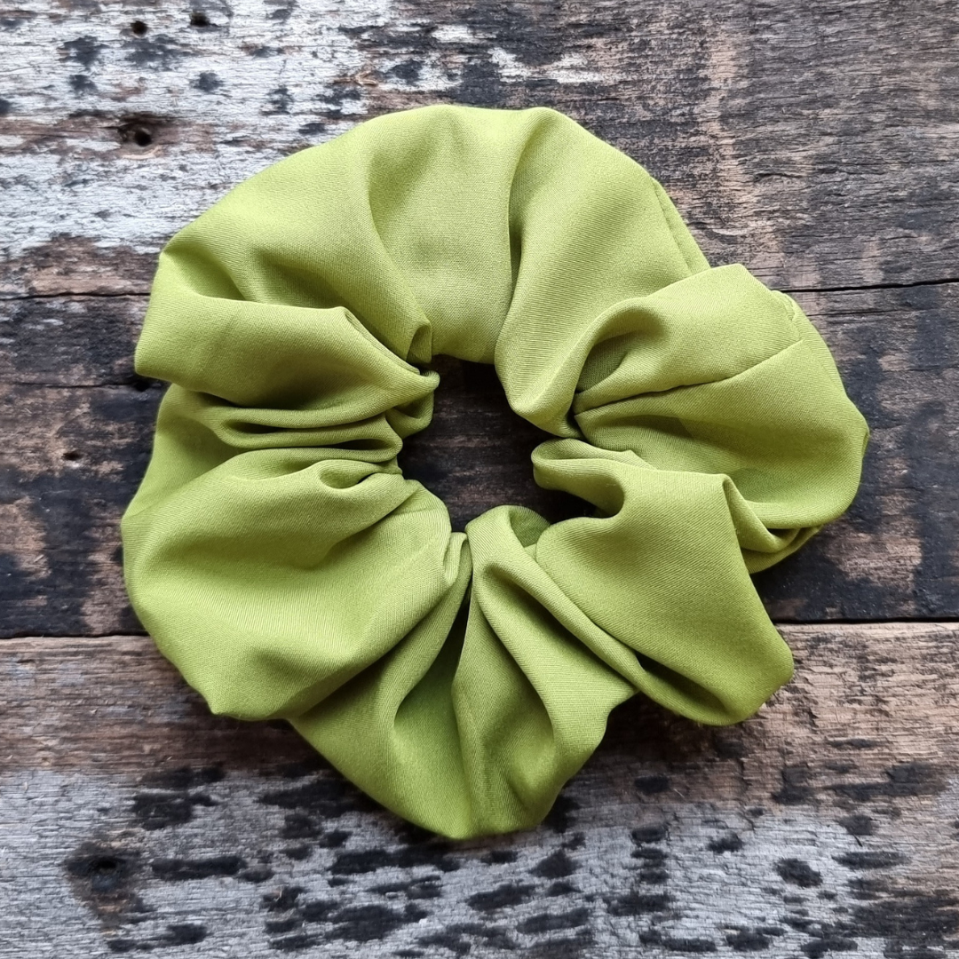 Light Olive Super Soft Crepe Scrunchie | Hair Tie