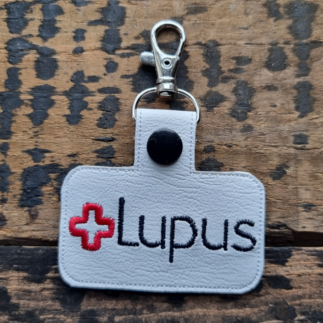 Lupus | Medical Alert Embroidered Keychain