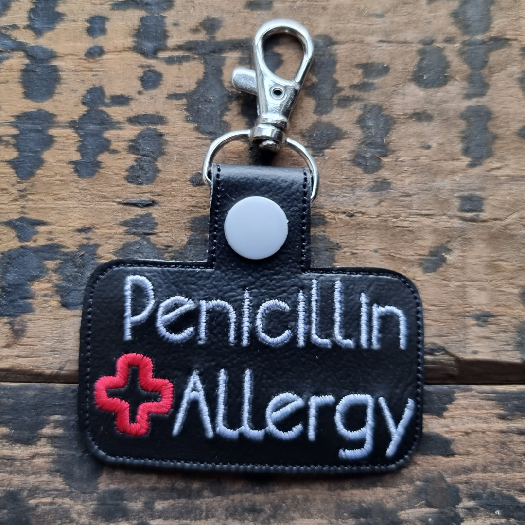 Penicillin Allergy | Medical Alert Embroidered Keychain