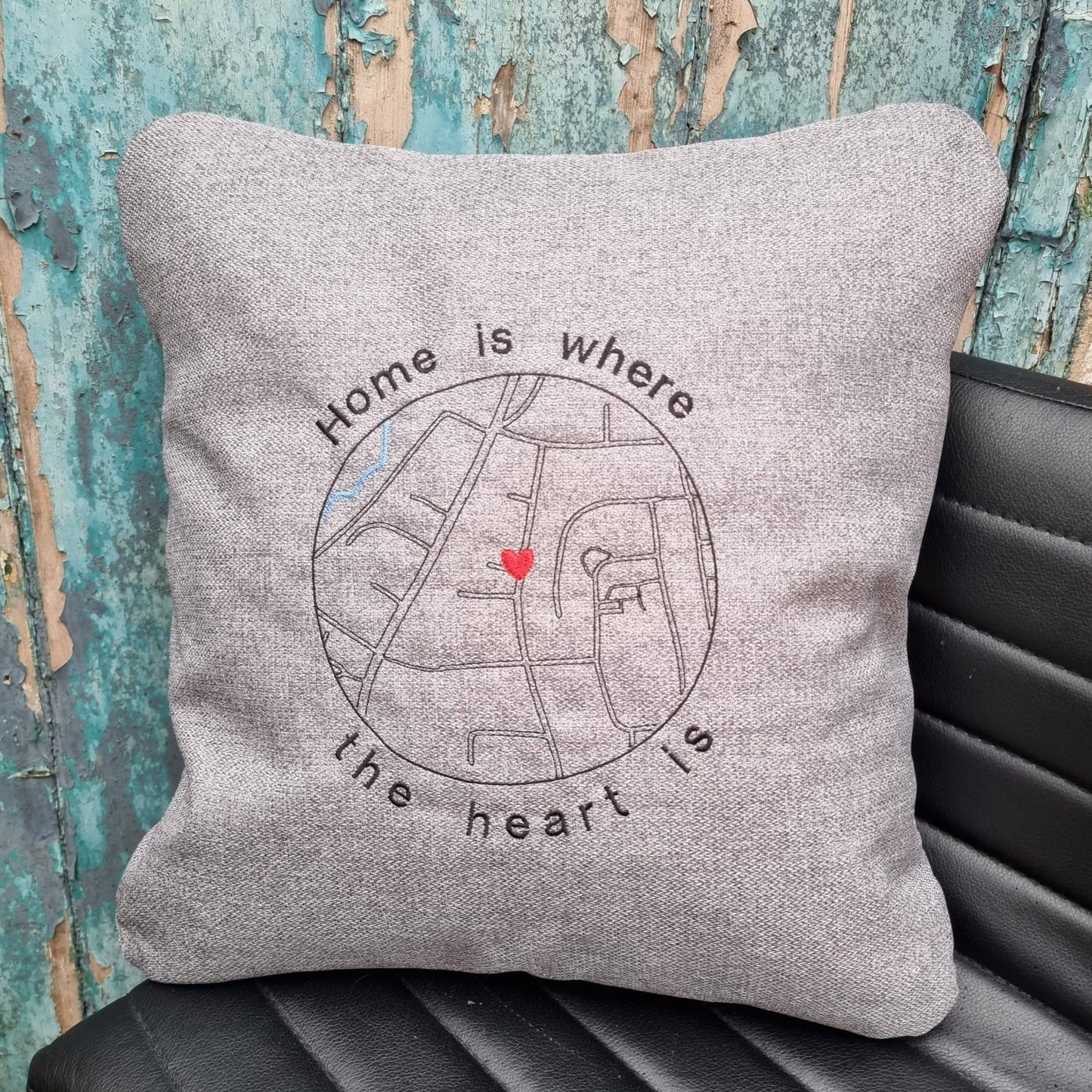 Personalised Map Cushion- Home is where the heart is