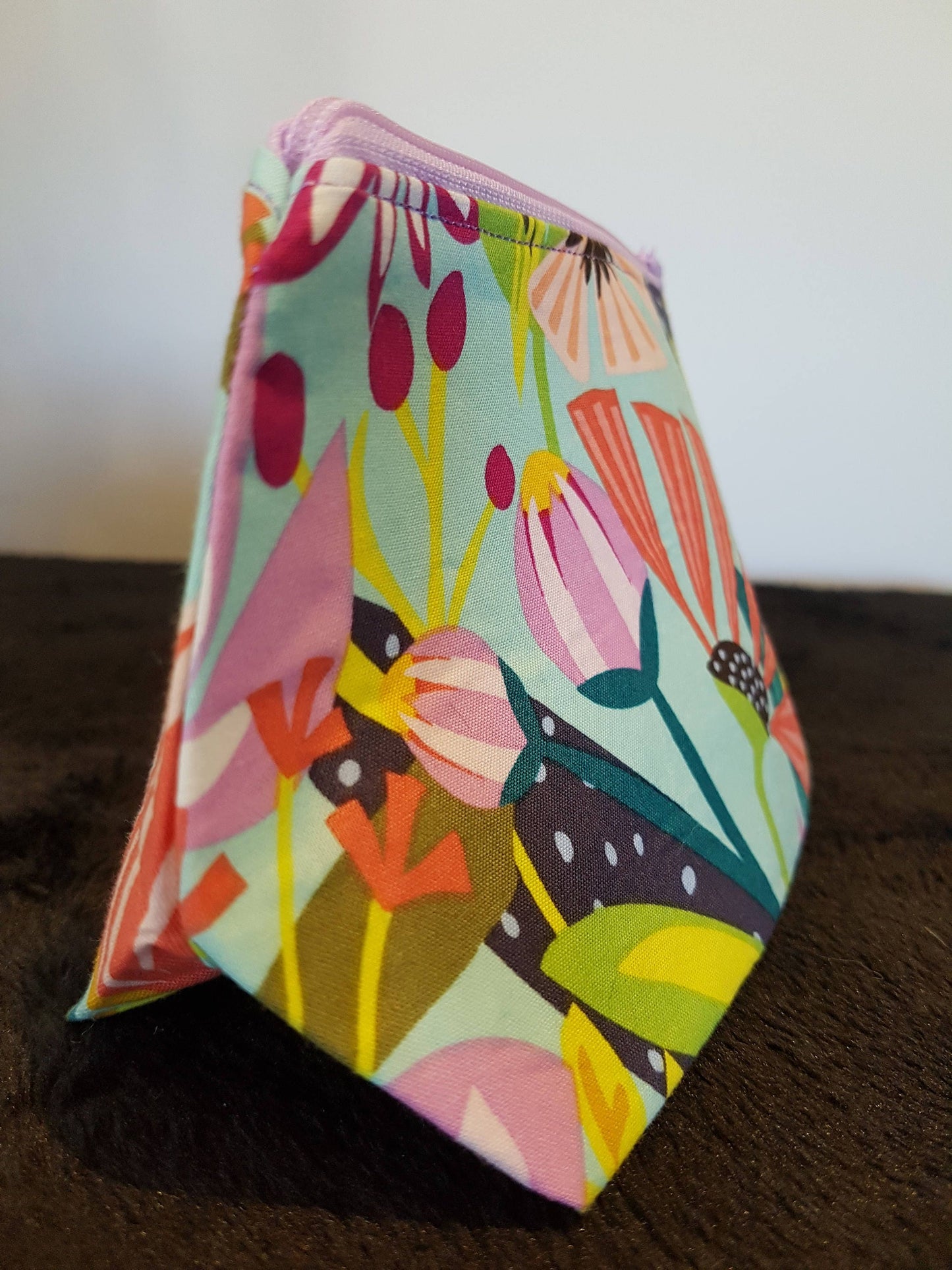 Multicoloured Floral Pouch Bag | Small Makeup Bag