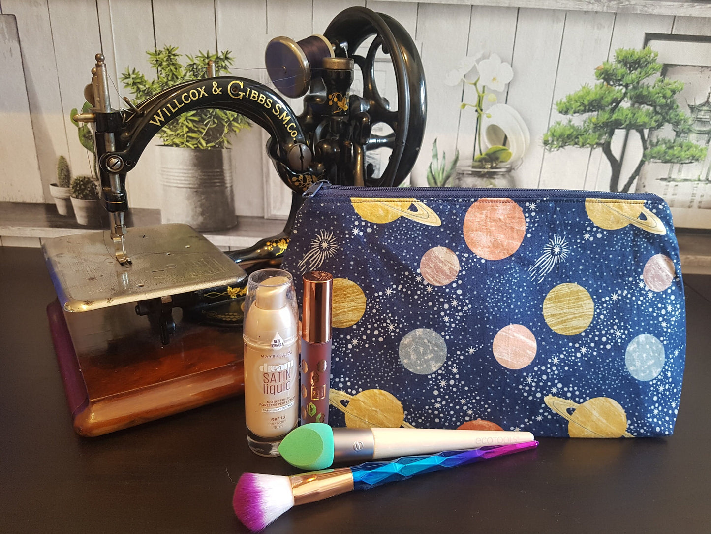 Space Zipper Pouch Bag | Large Makeup Bag