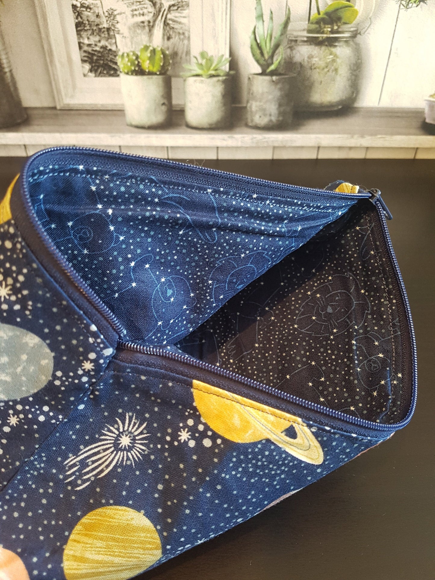 Space Zipper Pouch Bag | Large Makeup Bag