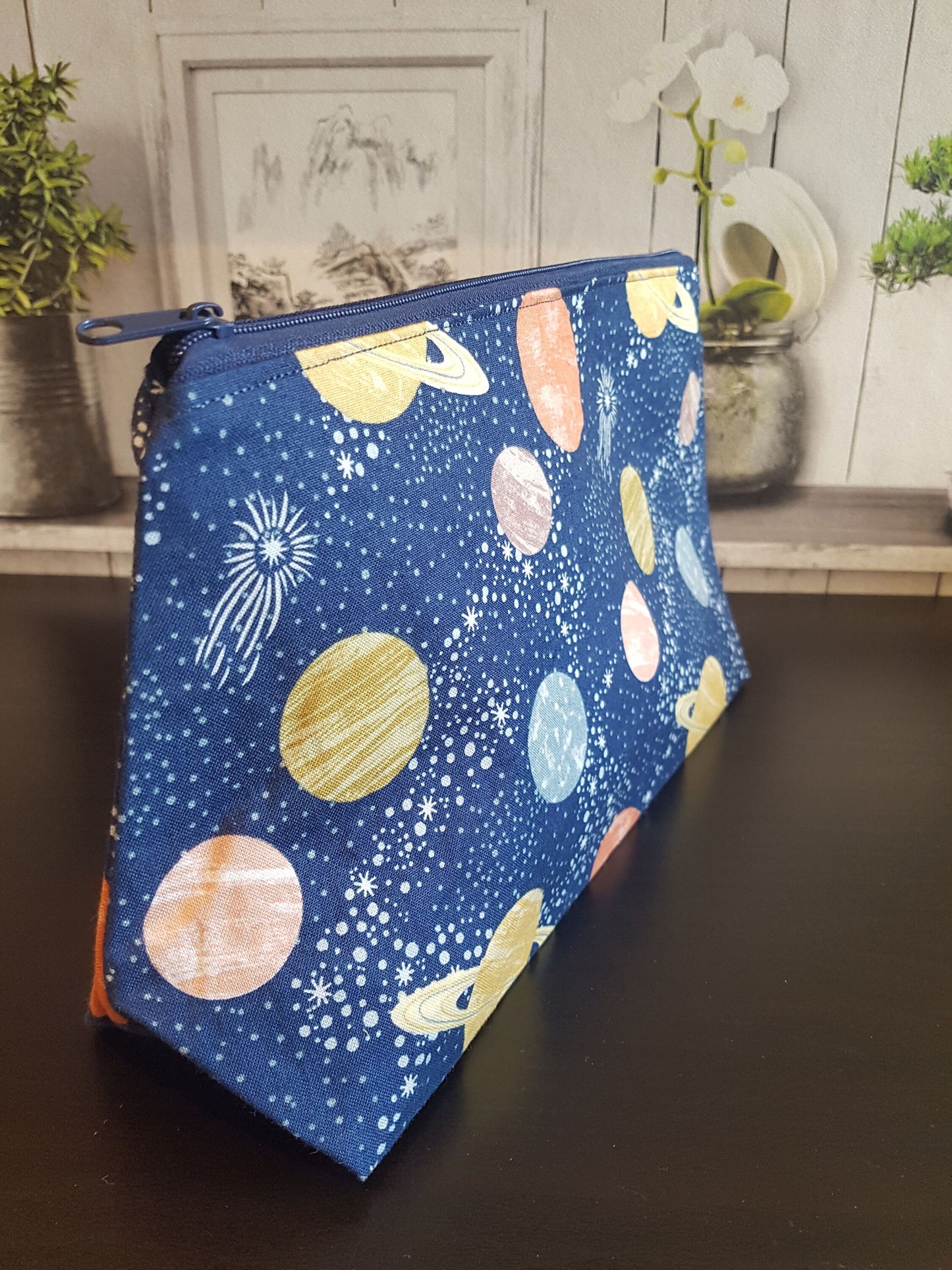 Space Zipper Pouch Bag | Large Makeup Bag