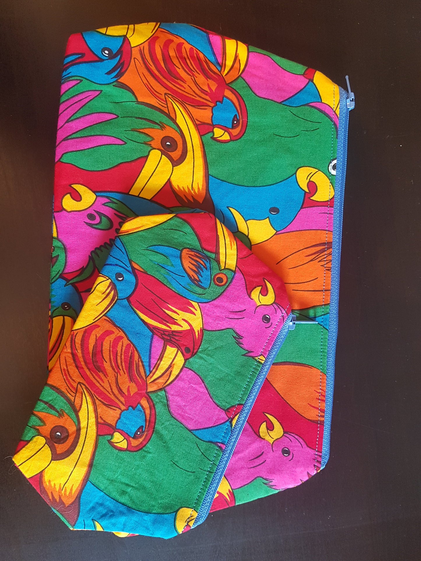 Bright Bird Pouch Bag Pair