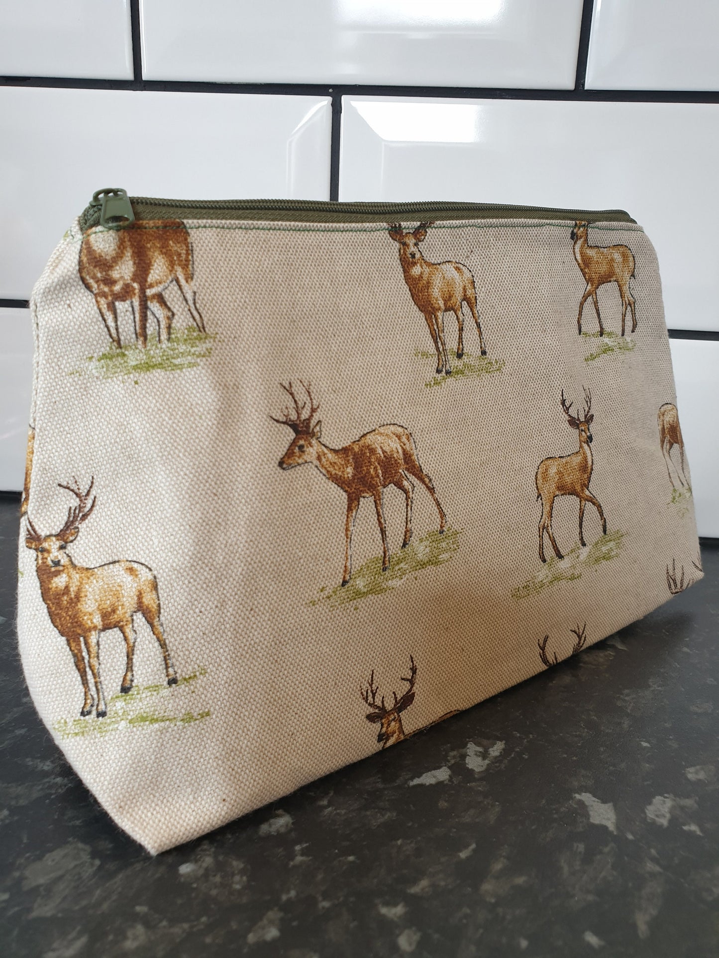 Countryside Stag Pouch Bag | Large Makeup Bag